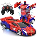 Ferngesteuertes Auto Spielzeug ab 3 4 5 6 7 8+ Jahre Junge Mädchen, 2.4GHz Transformation Roboter Spider RC Auto mit Fernbedienung, Weihnachten Geburtstags Geschenke Kinder Spiele ab 3-12 Jahren