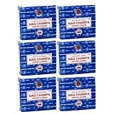 Satya Dhoop Cones Nag Champa 4 Packungen x 12 Kegel (insgesamt 48 Stück) – beruhigender spiritueller Duft, Öko-Verpackung, festliches Wellnessgeschenk für Meditationsliebhaber