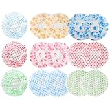 15 Stücke Duschhauben, Duschhaube Damen, Duschhaube Einweg Wasserdicht Elastische Badehaube Wasserdicht Shower Cap Für Mädchen Frauen Hotel Reisen (Grün Rosa Blau Gelb)