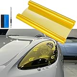 NewL Scheinwerfer-Folie 30 * 120cm, Wasserdicht Auto Scheinwerfer Folie Tönungsfolie Nebelscheinwerfer (Gelb)