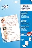 AVERY Zweckform 2581 Superior Inkjet Papier (25 Blatt, 200 g/m², DIN A4 Papier, beidseitig beschichtet, matt, FSC, Tintenstrahldrucker, Druck mit idealer Farbwiedergabe, sofort trocken & wischfest)