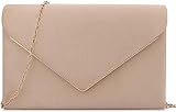 BBjinronjy Clutch Für Hochzeit Kettentasche,handtaschen damen klein,elegant Samt Umschlag Crossbody Klassisch Clutch Tasche Abendtasche Hochzeit (Beige)