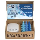 Febreze Programmierbarer Lufterfrischer 3Volution Duftstecker Starter-Kit + 4x Nachfüllflakons Aprilfrisch, 3 Wechselnde Düfte Zum Bekämpfen Von Gerüchen