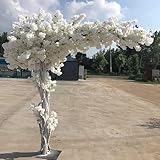 CFDZCP Baum kunstpflanze groß Künstlicher Baum Mit Holzstämmen + Weißen Seidenblumen, Große Kunstpflanzen, Dekorative Künstliche Bodenpflanzen for Drinnen Und Draußen, Erweiterung(2 * 2m/78 * 78in)