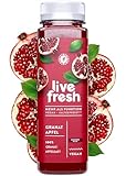 LiveFresh Granatapfelsaft Kaltgepresst¹ - 6x250ml | Fruchtsaft aus 100% Granatapfel | Direktsaft ohne Zuckerzusatz | Inkl. 1,50€ Pfand
