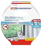 tesa TE55744-00002-03 Powerbond Transparente 5m x 19mm mancheta, Standard