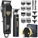 GTSPro Haarschneidemaschinen für Männer, Haarschneidemaschinen und Trimmer-Set, Barber Clipper, Elektrischer Haarschneider mit Box, Geschenke für Männer, Schwarz