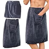 Pluvyze 2 Stück Saunakilt Herren,Sauna Kilt Männer,Saunahandtuch Herren,Saunatuch,Sauna Handtuch