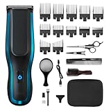 WAHL Self Clip 360 Clipper Kit - Haarschneidemaschine, kabellos, schwarz, 10 Aufsteckkämme, USB-Aufladung, langlebiger Akku, zur Heimanwendung, abwaschbarer Schneidsatz, guter Grip, sehr leicht