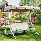 RASTKY Winddichte Veranda-Schaukel, wasserdichte Obere Abdeckung, Regensichere Überdachung für den Außenbereich, Terrassen-Schaukel-Überdachung, Staubdicht oder Nicht Sonnenschutz für
