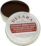 DELARA Intensive Möbelpflege, sehr hochwertiges Möbelwachs mit Bienenwachs und Kokosöl - Made in Germany (braun, 150ml)