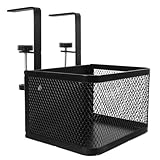 OATIPHO Ablagefach Untertisch aus Kohlenstoffstahl Klemmbarer Schreibtischkorb Schwarz Kabelorganizer und Aufbewahrung für Büro und Zuhause