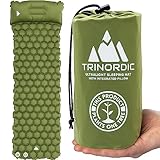 Trinordic 550g Ultraleichte Aufblasbare Isomatte - Mit Aufblasbarem Kissen - Camping Matratze mit Kleines Packmaß für Outdoor, Camping, Wandern & Bikepacking