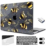 MEEgoodo Schutzhülle für MacBook Air 15 Zoll M4/M3/M2 2025 2024 2023, Hülle passend für Modell (A3241/A3114/A2941) für MacBook Air 15 Zoll, Laptop mit Tastatur- und Kamera-Abdeckung und OTG-Adapter,