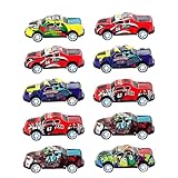 -Pull-Back-Autos, Großpackung,10 Stück Zurückziehbares Auto Kinderpartybevorzugungen Rennwagenspielzeug | Kreatives Rückzieh-Rennwagen-Spielzeug in großen Mengen für Geburtstag und Kindertag