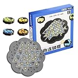 Triangle Chess Game, Puzzle Strategy Playset, 33x33cm, Desktop Rubber Band Board, ABS Family Game Toy, for Interactive Group Entertainment, Compact Size, Indoor Table Fun