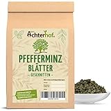 Pfefferminzblätter 250g I Pfefferminzblätter getrocknet und geschnitten I ideal für Pfefferminz-Tee I naturrein I Kräutertee lose I aus deutschem Anbau I vom Achterhof