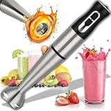 Retoo Elektrische Stabmixer Pürierstab 1200W Handrührer Handrührgerät Zerkleinerer für Milchshake Smoothies Püree Sauce Blender Elektrisch Shake Mixer Stufenlos Geschwindigkeiten Portable