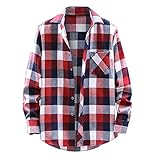 Hemd Herren Langarm Freizeithemd Casual Button Down Langarmhemd Urlaub Hemden Freizeithemden für Herren Lustige Herrenhemden Männer Faltenfrei Party-Hemd