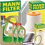 Mann Inspektionspaket + 5W-30 Öl passend für A6 A7 C7 3.0TFSI QUATTRO