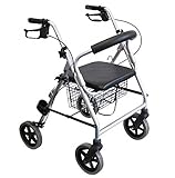 Trendmobil Leichtgewichtrollator LR 56 nur 6,7 kg Rollator inkl. Korb und Stockhalterung - Pannensichere PU Bereifun
