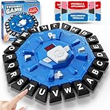 Usper Buchstaben Spiel Rasende WöRter Deutsch Gesellschaftsspiele FüR Erwachsene, Wortspiel Think ABC WöRter Sturm Spiel Buchstabenspiel Mit 26 Wortspiel Words Mit Timer (Blau Deutsch)