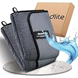 Deedlite Shiny Bath Wipes XXL Trockentuch Dusche, Fast Dry Auto Trockentuch, Mikrofasertücher, Premium Tuch für Auto, Duschkabine, Haushalt, Camping (40x60cm, 2 Stück)
