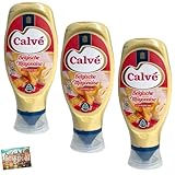 Set 3x Calve belgische Mayonnaise 430ml I cremige Mayonnaise mit leicht säuerlichem Geschmack I Majo für Pommes und andere Gerichte I Burgersauce in der Flasche I cremig I Holland-Box by Vriens