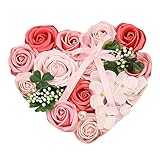 Muttertags Rosen Geschenkbox, ewige konservierte rosa Rose, Geschenke für Frauen und Mädchen, für Immer, künstliche Seife, gefälschte Blumensträuße Tochter Mother Frühling Deko