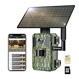 XTU 4G LTE Wildkamera mit SIM Karte - 2,5K Solar Wildtierkamera mit Handyübertragung App,PIR Bewegungsmelder, No-Glow Infrarot Nachtsichkamera mit 7800mAh Akku,32GB SD Karte,2-Wege-Audio (DE)