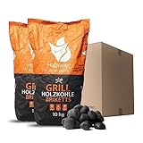 HEIZFUXX Grillholzkohlebriketts 10kg x 2 Sack 20kg 1 Paket Grillbriketts Grillkohle Grillholzkohle Kohle Hartholz BBQ Gastro Restaurant Smoker Dutch Oven Steakhouse Profi Premium Qualität Paligo