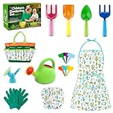 ENIKMOSD Gartengeräte für Kinder,18pcs Gartenspielzeug Set,Spielwerkzeuge für den Strand Gartenspielzeug,Gartenwerkzeug Set Im Freien,Kids Gardening Tools,Kindergarten Gießkanne,Gießkanne für Kinder