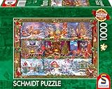 Schmidt Spiele 59784 Fröhliche Weihnachtszeit, 1000 Teile Puzzle, Mehrfarbig