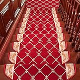 Stufenmatten für den Innenbereich, florales Bullnose Teppich, traditionell, selbstklebend, rutschfest, Marmor-Holz, Stufenmatte, Teppich, Treppendekoration, elegantes Design, einfache Installation, 28
