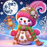 Christmas Decorations Diamond Painting Kits Adults,Snowman fortial DIY 5D Special Shaped Drill Gem Art for Beginners Gift Idea Home Wall Decor Diamond Dots Paintings Arts Craft 30x30cm
