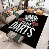 CPARTS Sportteppich Dartbrett Bedruckter Teppich Spielzimmer Wohnzimmer Schlafzimmer Rutschfester Teppich Türmatte Geburtstagsgeschenk 140X200Cm