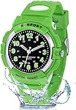 GUUMUXIN Kinderuhr Jungen Mädchen,Armbanduhr Jungen Analog,Armbanduhr Kinder,Analog Quartz Uhr mit Armbanduhr Kautschuk Wasserdicht Outdoor Sports Uhren