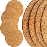 Akuoly 40cm Kokosmatten Winterschutz für Pflanzen Kokos-Mulchscheibe für Topfpflanzen Kälteschutz, 4 Stück Pflanzenschutz aus Kokosfasermaterial