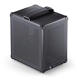 Jonsbo C6-ITX PC-Gehäuse Mini-Tower Schwarz – kompakt, Mini-ITX, GPUs bis 255 mm, CPU-Kühler bis 75 mm, bis zu 3 Lüfter, USB-C Front I/O