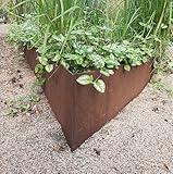 Rasenkantenband 30 cm hoch 10 Meter lang Edelrost 1mm dick Verschiedene Längen Beet Begrenzung