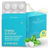 Generisch Energiekoffeinminze mit L-Theanin, Kaugummi, Koffein, B12 & B6-Boost Focus & Energy, Zuckerfrei, tragbar (54 PCs),2PCS