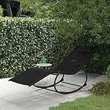 Myheimly Schaukelliege Schwarz Stahl und Textilene 3011837de