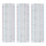 ELEGOO 3er Breadboard 830 Pin Solderless Prototype PCB Board Kit für Arduino Proto Shield Distribution Verbindungsblöcke