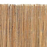 ESTEXO Bambusmatte - Sichtschutzzaun, Gartenzaun, Natur, Bambus, Zaun, Sichtschutz, Windschutz (1,00m x 5,00m)