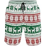 visesunny Sommer Herren Badehose Strand Shorts Surfen Schwimmen Sport Badeanzüge, Weihnachts-Rentier, Large