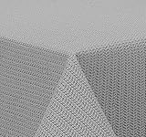 Brandsseller Gartentischdecke 130x220 cm Tischdecke mit Paspel Outdoor Tischtuch rechteckig Weichschaum für Garten, Terrasse, Balkon wetterfest rutschfest - Hellgrau