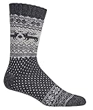 Wonky Line Socken aus Alpaka und Merinowolle, 2 Paar, Weiche und Warme Wintersocken, Nordischer Stil, Bunte Weihnachtssocken (DE/NL/SE/PL, Numerisch, 43, 46, Regular, Regular, Anthrazit)