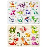 KedidO Dinosaurier Jigsaw Holzspielzeug, Holzpuzzle Spielzeug für Kinder, Greifpuzzle Holzspielzeug, Kinder Lernspiele Steckspiel Geschenk, Geschenk für Jungen und Mädchen