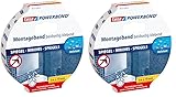 tesa Powerbond MIRROR - Doppelseitiges Montageband zur Fixierung von Spiegeln - Feuchtigkeitsbeständiges Klebeband für Bad und Dusche - 5 m x 19 mm (Packung mit 2)
