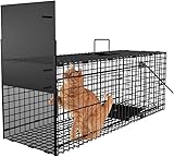Amagabeli Garden Home Rattenfalle Lebend Lebendfalle 78x26x29cm Tierfalle Als Groß Marderfalle Lebendfalle Marder Lebendfalle Katze Fuchsfalle Rattenfalle Mit Falltür